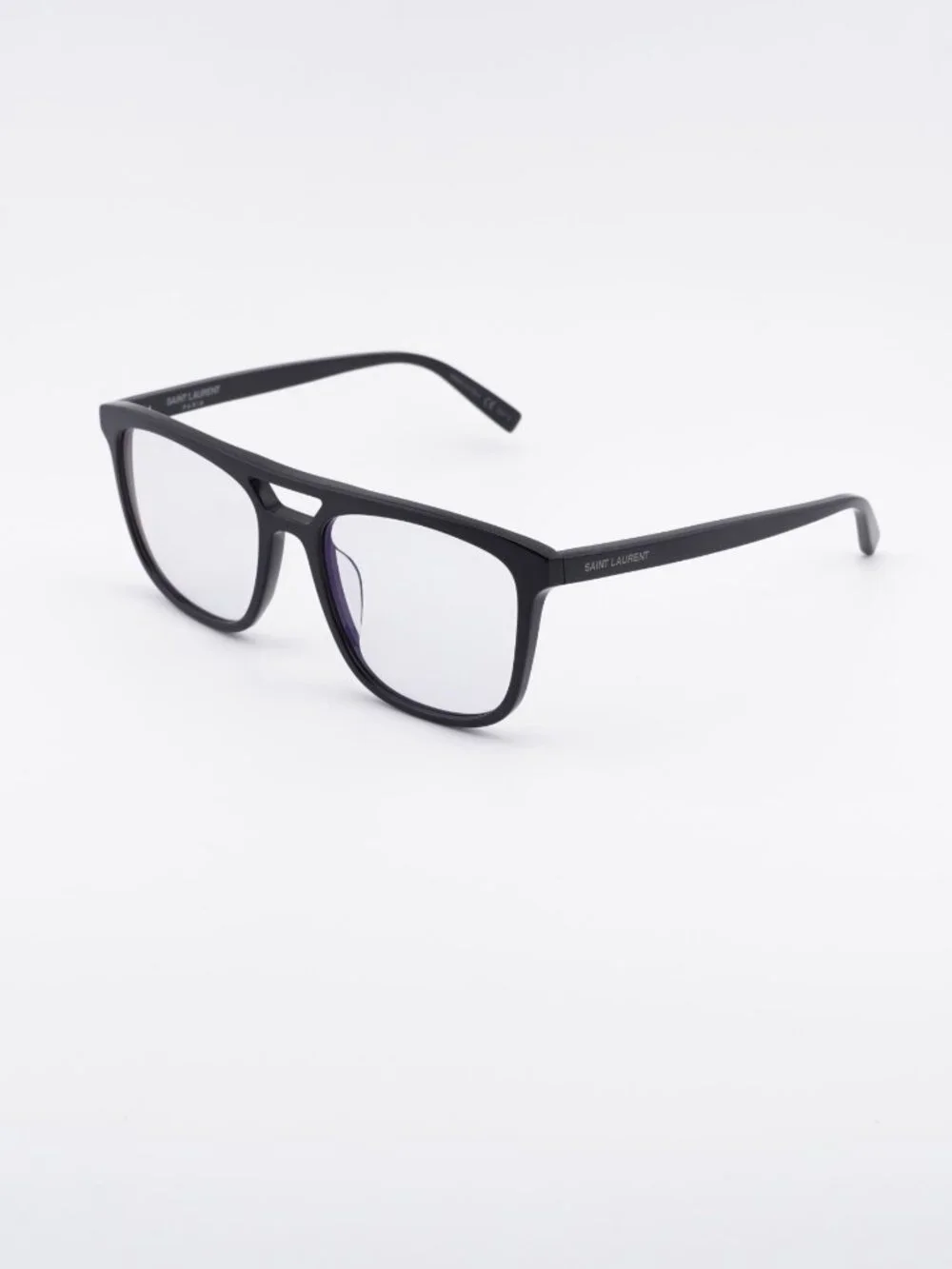 Saint Laurent SL455 005 Sunglasses Black Square Frame, Grey Photochromic Lenses